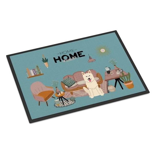 Carolines Treasures CK7890MAT 18 x 27 in. White German Shepherd Sweet Home Indoor or Outdoor Mat CK7890MAT - main